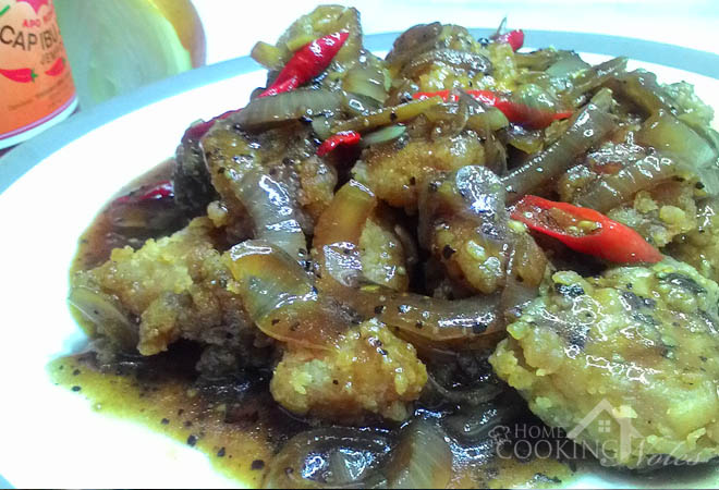 Ayam crispy saus lada hitam