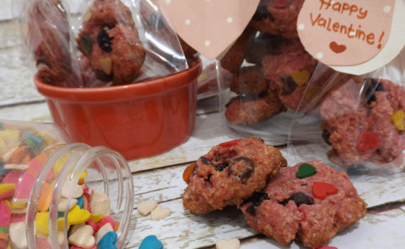 coconut oat valentine cookies